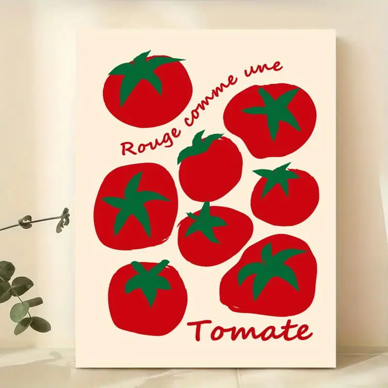Wall Texture Spray - Moderno colorido vermelho tomates arte da