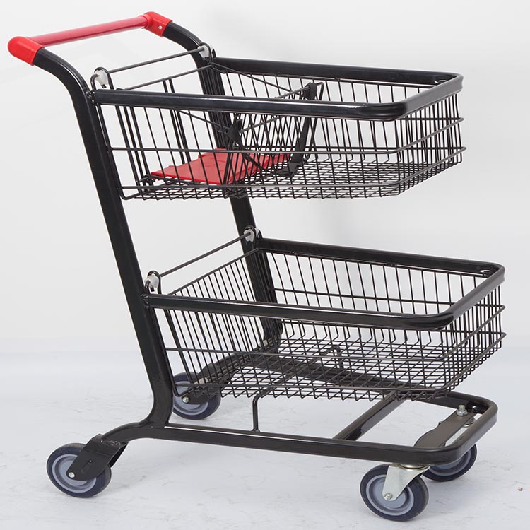 Home Improvement Stores - Carrinho de compras comercial duplo de