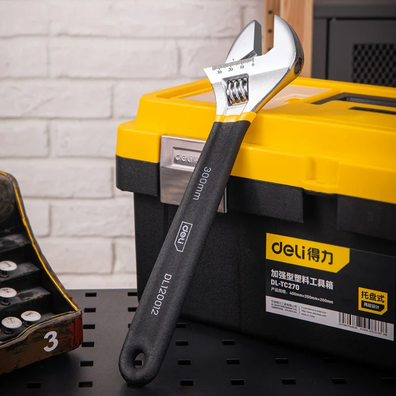 Pipe Wrench Adjustable - Deli chave ajustável carro bicicleta viragens