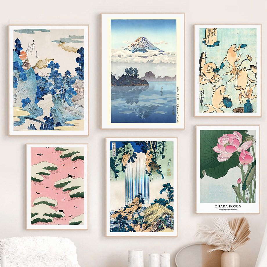 Hokusai ohara koson cartaz de  - Wall Texture Spray avaliação e preço
